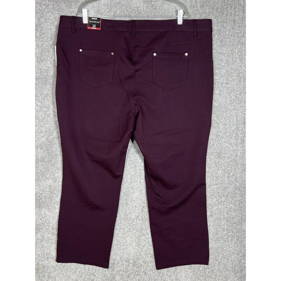 Avenue Ponte‎ Slim Leg Pants Womens Size 26 Average Stretch Purple NWT - Picture 2 of 13